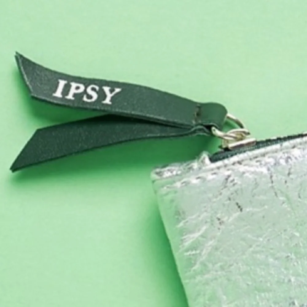 IPSY Silver Metallic Glam Cosmetics Clutch Bag